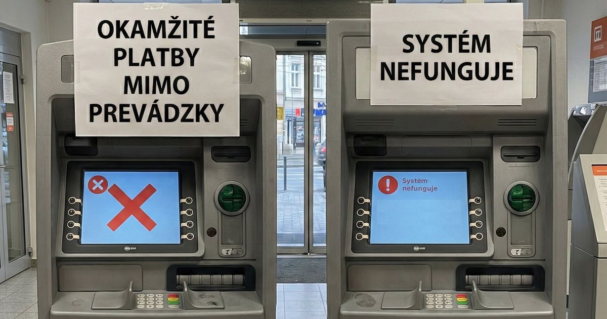 Velka slovenska banka mala vypadok platby