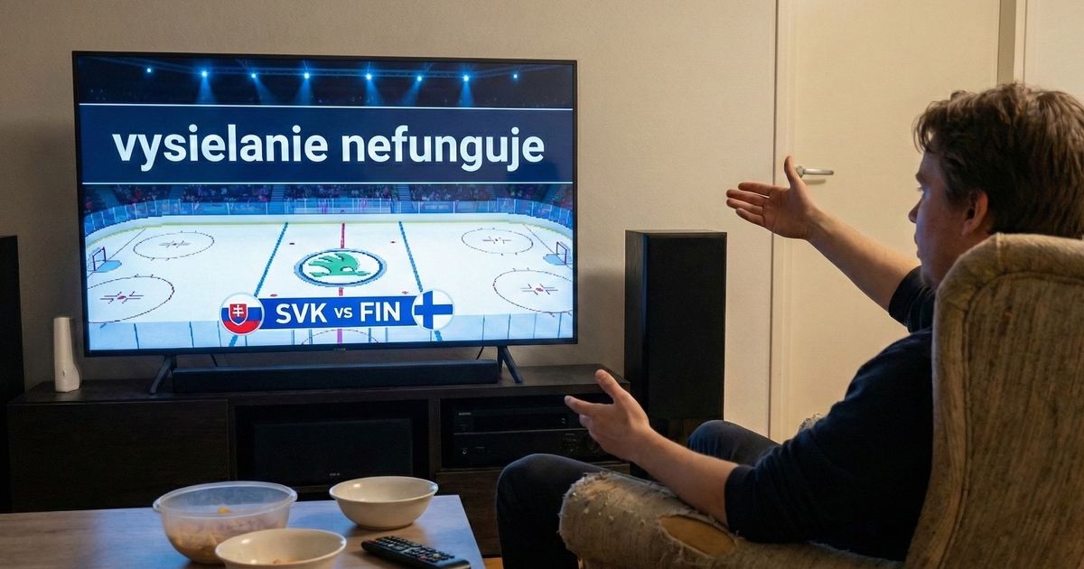 pocas hokejoveho zapasu slovenska s finskom mali niektori divaci problemy s vysielanim co sa stalo