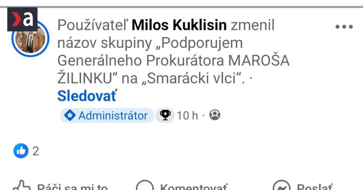 Podporovali Marosa Zilinku dnes su z nich Smeracki vlci Ako sa zmenila skupina na Facebooku