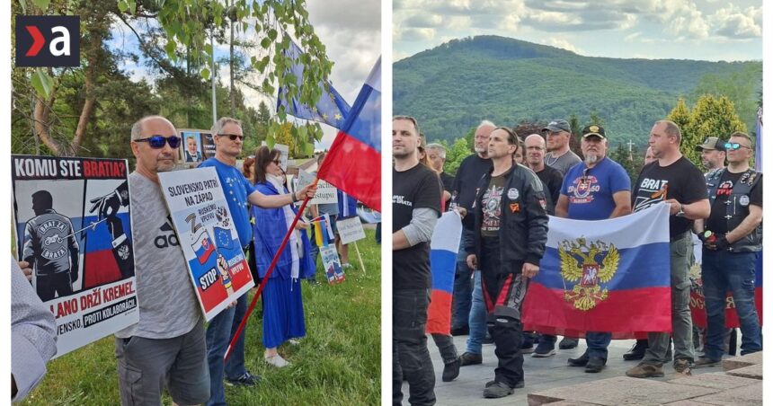 premier fico v moskve a motorkari brat za brata na ceste po slovensku reaguju protestujuci na propagandu