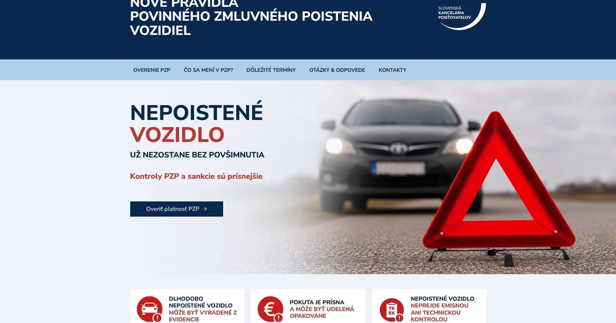 Novinky pri PZP Kedy stat vyradi auta bez poistky a ake pokuty hrozia ked nieco nie je v poriadku