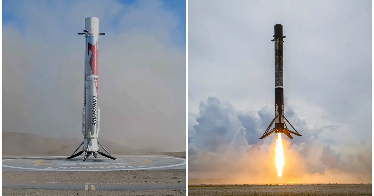 Rival Muskovej rakety to dokazal Cina uspesne zopakovala najslavnejsi manever SpaceX Ma to vsak jeden hacik